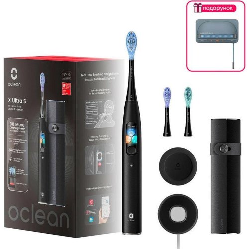 Розумна зубна електрощітка Oclean X Ultra Set Black (OLED) (6970810553499)