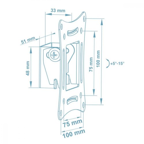 Кронштейн Walfix R-213B (VESA100х100)