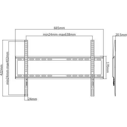 Кронштейн Satelit 39-70FIX600 (VESA600х400)