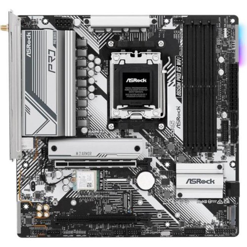 Материнська плата ASRock B650M PRO RS WIFI sAM5, 4xDDR5, 3xM.2, microATX