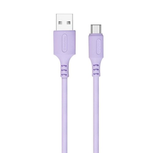 Кабель Colorway USB - Type-C (soft silicone) 2.4а 1м Purple