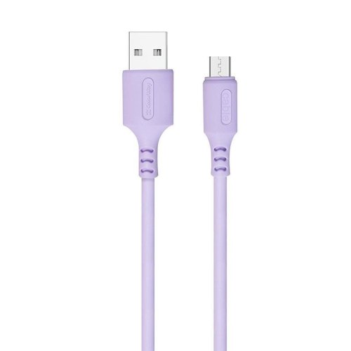 Кабель Colorway USB - MicroUSB (soft silicone) 2.4а 1м Purple