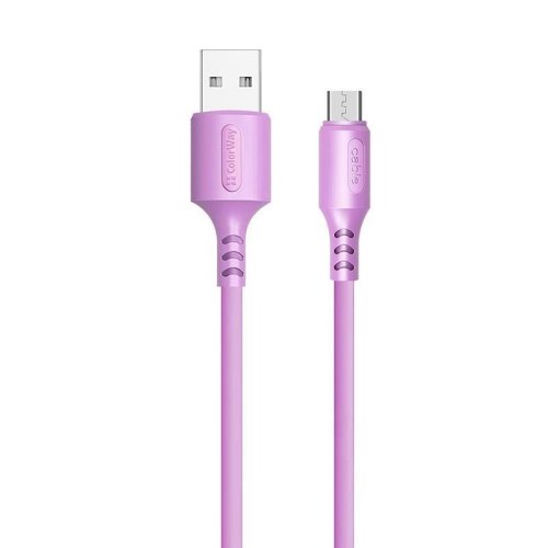 Кабель Colorway USB - MicroUSB (soft silicone) 2.4а 1м Purple