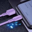 Кабель Colorway USB - MicroUSB (soft silicone) 2.4а 1м Purple