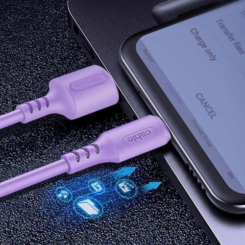 Кабель Colorway USB - MicroUSB (soft silicone) 2.4а 1м Purple