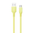 Кабель Colorway USB - Type-C (soft silicone) 2.4а 1м Yellow