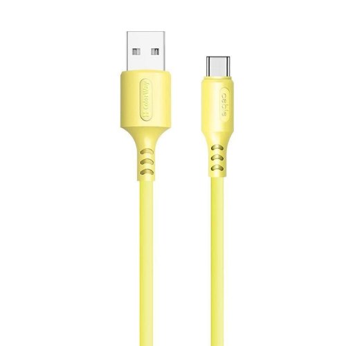 Кабель Colorway USB - Type-C (soft silicone) 2.4а 1м Yellow