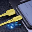 Кабель Colorway USB - Type-C (soft silicone) 2.4а 1м Yellow