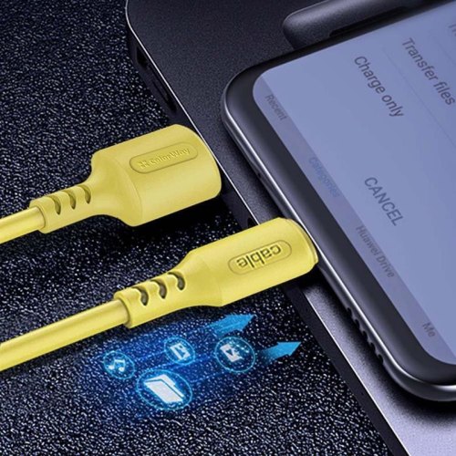 Кабель Colorway USB - Type-C (soft silicone) 2.4а 1м Yellow