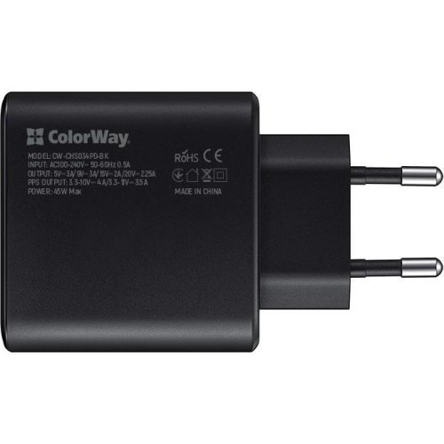 МЗП Colorway Power Delivery Port PPS USB Type-C (45W) Black