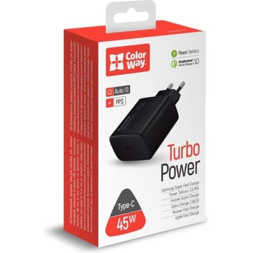 МЗП Colorway Power Delivery Port PPS USB Type-C (45W) Black