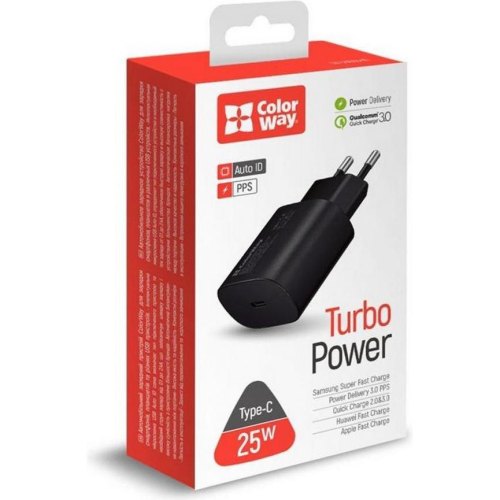 МЗП Colorway Power Delivery Port PPS USB Type-C (25W) Black