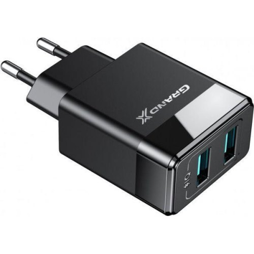 МЗП Grand-X CH-50WT 2USB 5V 2,4A p кабелем Type-C (CH-50WT)
