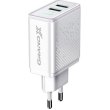 МЗП Grand-X CH-60WT 2USB 5V 3,1A з кабелем Type-C