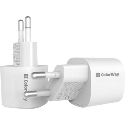 МЗП Colorway GaN PD Port USB PPS (Type-C PD + USB QC3.0) (33W) White