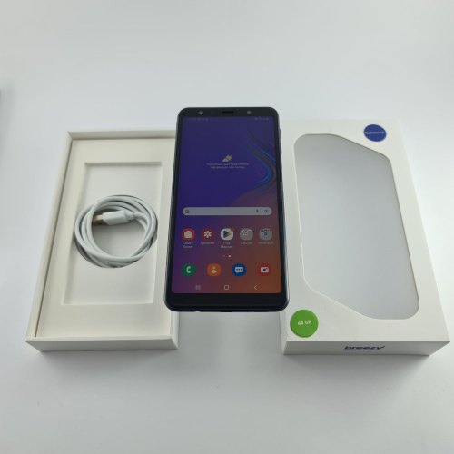Смартфон Samsung Galaxy A7 2018 (A750F) 64Gb Black (SM-A750FZKUSEK) USED **