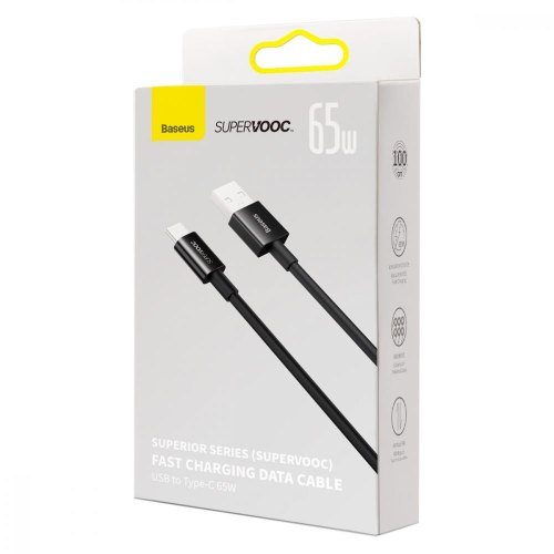 Кабель Baseus Superior Series (SUPERVOOC) Fast Charging Data USB for Type-C 65W 1.0m Black