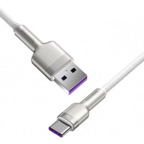 Кабель USB Type-C Baseus Cafule Metal Data Cable USB to Type-C 66W 2.0m White (CAKF000201)