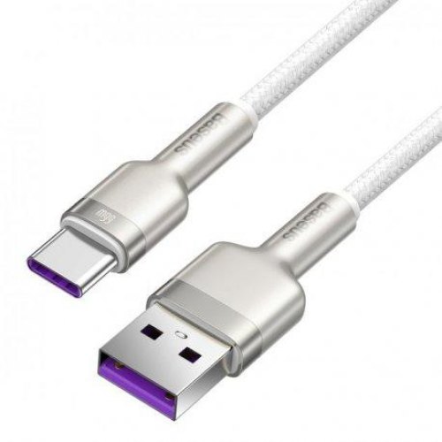 Кабель USB Type-C Baseus Cafule Metal Data Cable USB to Type-C 66W 2.0m White (CAKF000201)