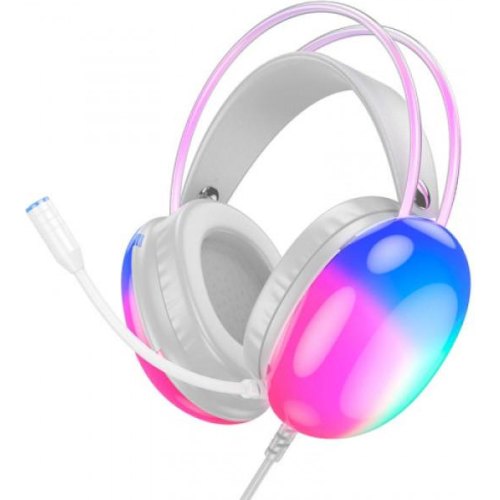 Гарнітура дротова, Hoco W109 Rich gaming headphones White