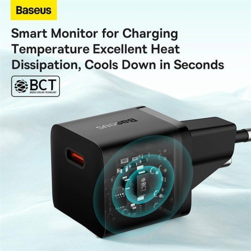 МЗП Baseus GaN5 Fast Charger 1C 20W Black