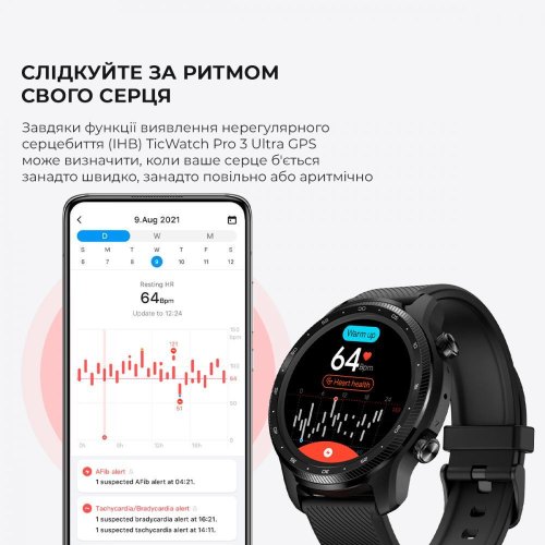 Смарт-годинник Mobvoi TicWatch Pro 3 Ultra GPS (WH12018) Shadow Black