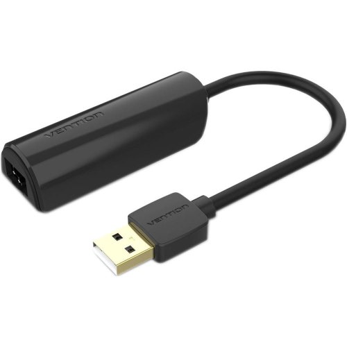 Перехідник USB 2.0 --> Ethernet RJ45 100 Mb чорний Vention
