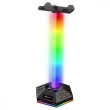 Підставка для гарнітури XTRIKE ME RGB 2xUSB2.0 HUB, USB кабель 1,9м, вlack