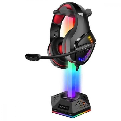 Підставка для гарнітури XTRIKE ME RGB 2xUSB2.0 HUB, USB кабель 1,9м, вlack