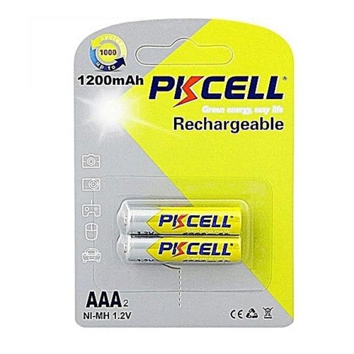 Акумулятор AAA 1200mAh, 1.2V Ni-MH, rechargeable battery, PKCELL, 2pcs/card