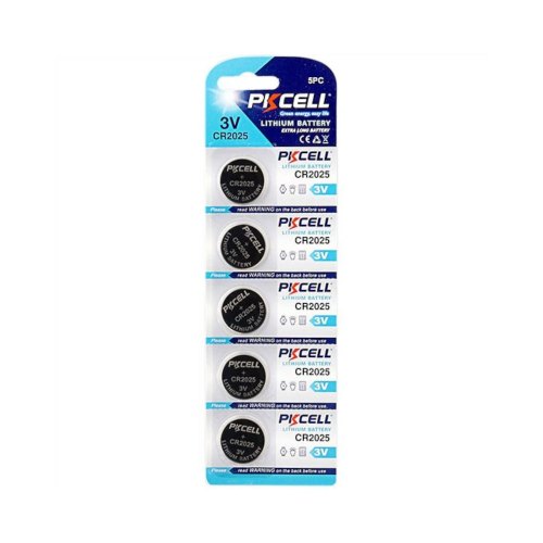 Батарейка CR2025, 3.0V Lithium Power, PKCELL, 5pcs/card