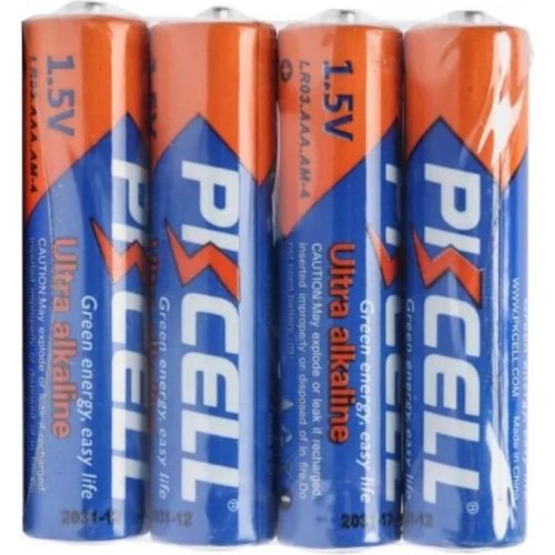 Батарейка AAA/HR3, 1.5V, Лужна, PKCELL,  4pc/shrink