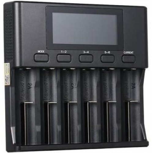Зарядний пристрій LiitoKala Lii-S6, 6x(Lion/LiFePO4/NiMH/NiCd), Auto Polarity, Display