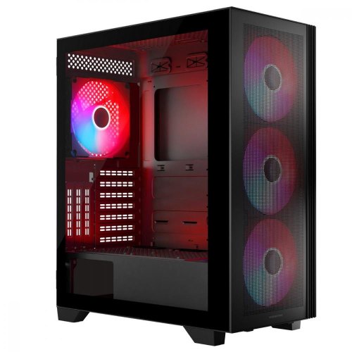 Корпус без БЖ, Modecom MISTRAL ARGB FLOW MIDI BLACK ATX