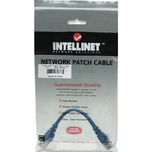 Патчкорд UTP Cat.5e ( 0.5м синій), Intellinet