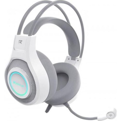 Гарнітура дротова, XTRIKE ME GH-515, USB+3.5мм, 7 режимів RGB, кабель 2м, біла