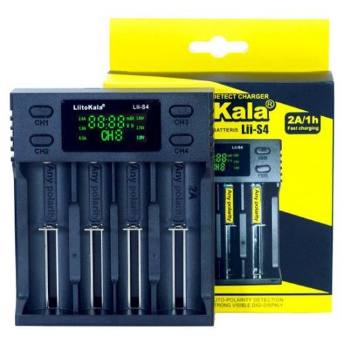 Зарядний пристрій LiitoKala Lii-S4, 4x(Lion/LiFePO4/NiMH/NiCd), Auto Polarity, Display