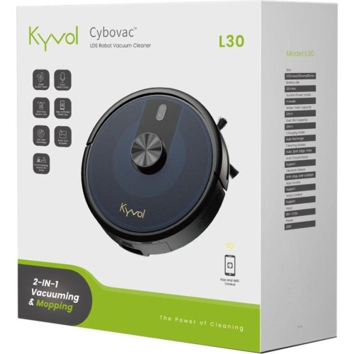 Робот-пилосос Kyvol Cybovac L30 Lidar, 210ml+210ml, 2600mAh, 2500pa, Google Assistant, Amazon Alexa (Kyvol L30)