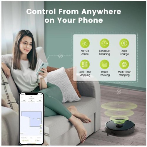 Робот-пилосос Kyvol Cybovac L30 Lidar, 210ml+210ml, 2600mAh, 2500pa, Google Assistant, Amazon Alexa (Kyvol L30)