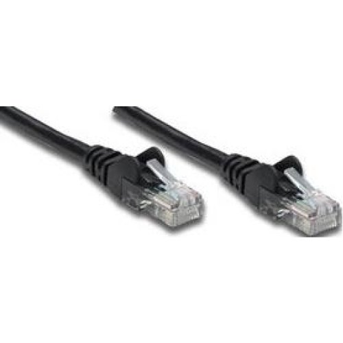 Патчкорд UTP Cat.5e ( 3м чорний ), Intellinet, Біметал, ССА