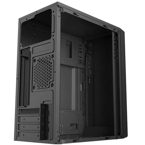 Корпус з БЖ, Casecom GN-1714 500W-120mm USB 3.0 mATX, Black