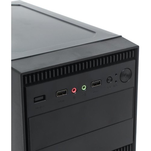 Корпус з БЖ, Casecom GN-1718 500W-120mm USB 3.0 mATX, Black