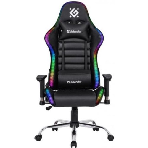 Крісло ігрове Defender Ultimate, 60мм, Клас 3, RGB ПУ, Black