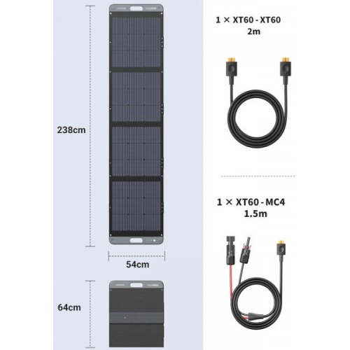 Сонячна панель Ugreen Solar Panel SC200 200W IP67 MPPT XT60+MC4
