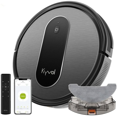 Робот-пилосос Kyvol Cybovac D10 Random, 250ml+200ml, 2600mAh, 2000pa, Google Assistant, Amazon Alexa, Black (Kyvol D10)
