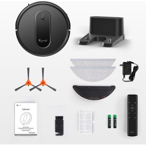 Робот-пилосос Kyvol Cybovac D10 Random, 250ml+200ml, 2600mAh, 2000pa, Google Assistant, Amazon Alexa, Black (Kyvol D10)