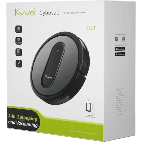 Робот-пилосос Kyvol Cybovac D10 Random, 250ml+200ml, 2600mAh, 2000pa, Google Assistant, Amazon Alexa, Black (Kyvol D10)