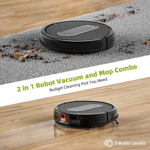 Робот-пилосос Kyvol Cybovac D10 Random, 250ml+200ml, 2600mAh, 2000pa, Google Assistant, Amazon Alexa, Black (Kyvol D10)