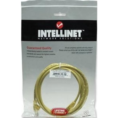 Патчкорд UTP Cat.5e ( 15м жовтий ), Intellinet, Біметал, ССА