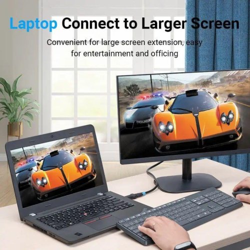 Перехідник Vention DisplayPor to HDMI,  v.2.0 4K 60Hz PVC